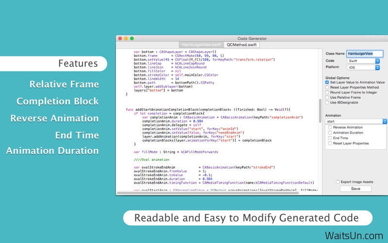 QuartzCode for Mac 1.33 破解版 – 实用的iOS矢量动画编程工具