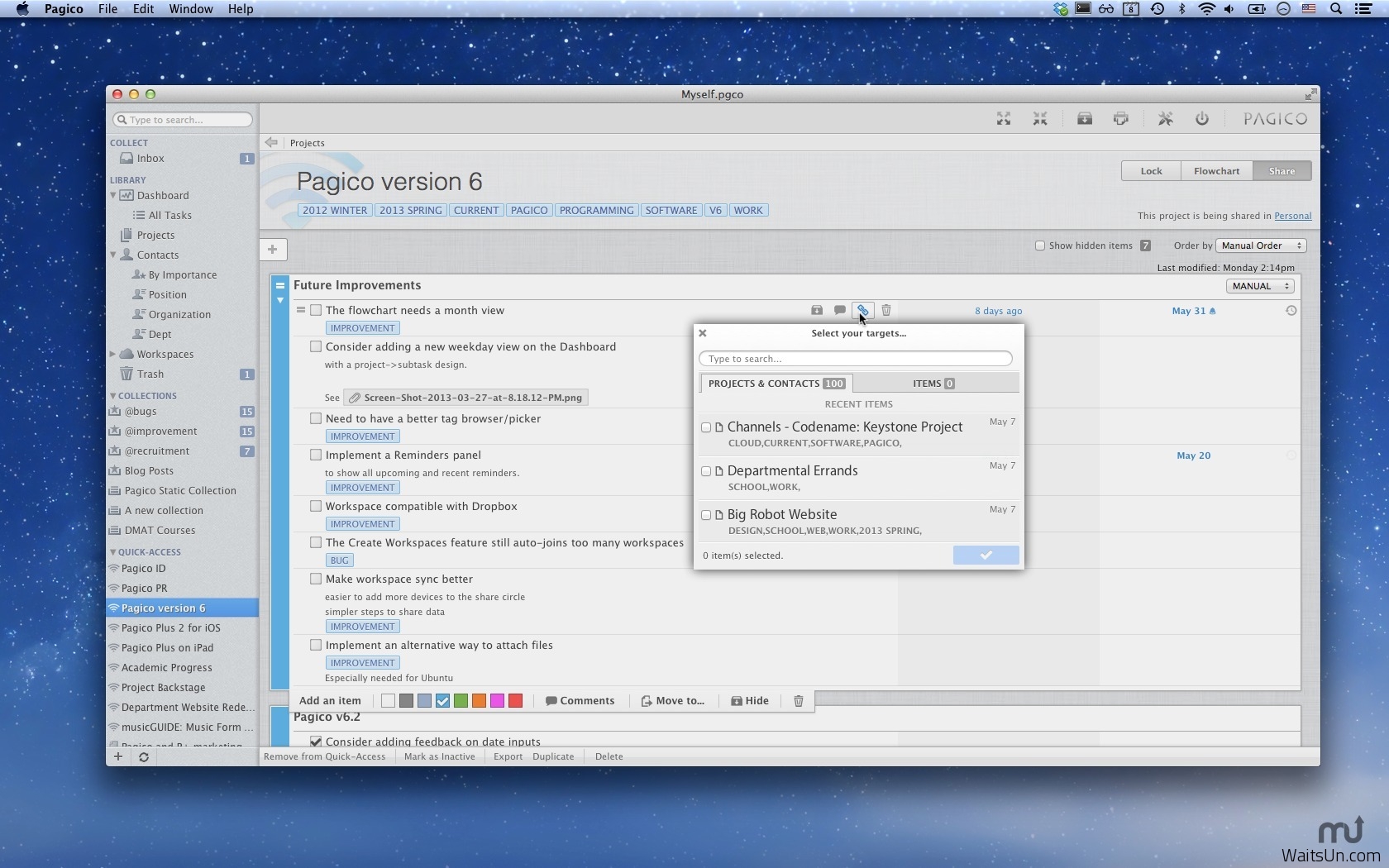 Pagico for Mac 7.1 破解版下载 – 优秀的项目管理工具
