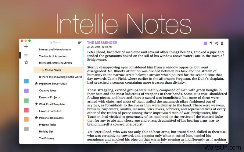Intellie Notes 1.0.1 – 专为Mac设计的简洁的笔记应用