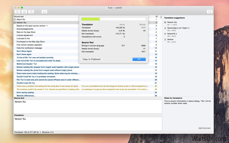 Poedit for Mac 1.8.7 注册版 - 优秀的 PO 文件编辑翻译工具