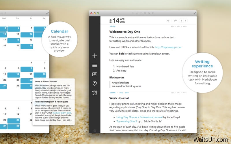Day One for Mac 1.10.1 破解版 – Mac上最优秀的日记软件之一