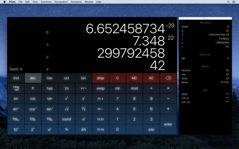 PCalc for Mac 4.3 破解版 – Mac上强大的全功能科学计算器