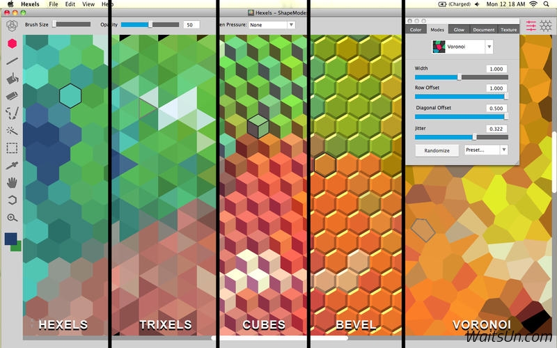 Hexels Pro for Mac 1.2 破解版 – Mac创意的六边形绘图设计工具