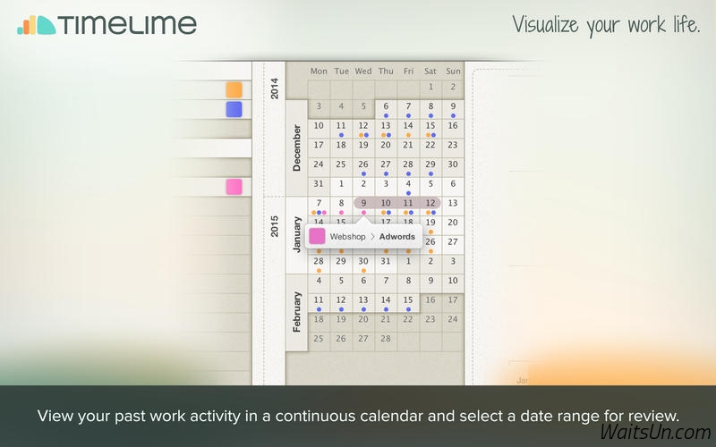 Timelime for Mac 1.4.5 破解版 – Mac上优秀的工作时间跟踪和统计工具