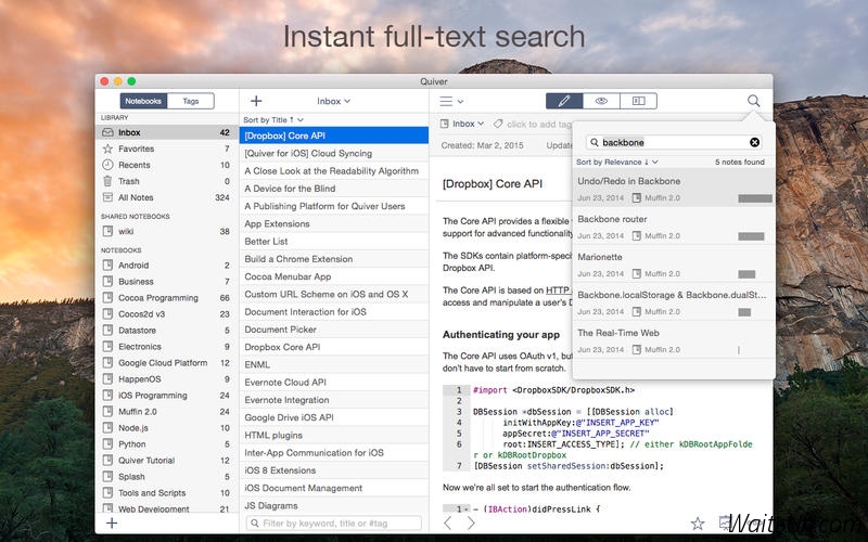 Quiver for Mac 3.0 破解版 – 专为程序员开发使用的笔记软件