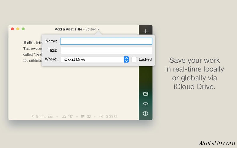 Desk NT for Mac 1.1 激活版 – 优秀的文本写作工具