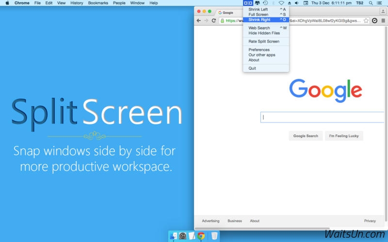 SplitScreen for Mac 3.11 激活版 - 实用的窗口大小控制工具