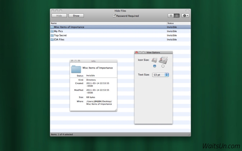 Hide Files for Mac 1.0 注册版 - 简单易用的文件隐藏工具