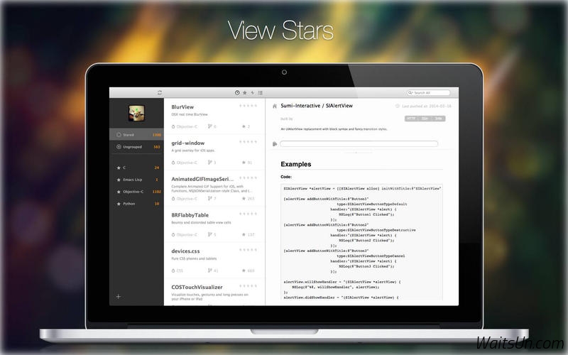 Oh My Star for Mac 1.1.9 激活版 - 实用的Github Repo管理工具