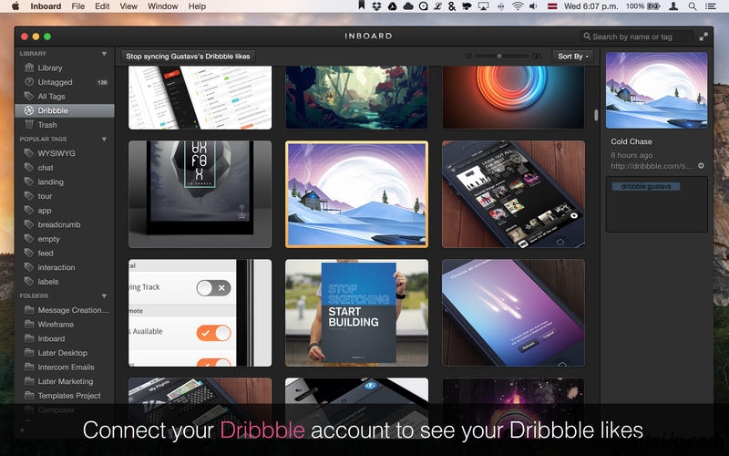 Inboard for Mac 1.0.8 激活版 - 集成Dribbble的强大素材管理器