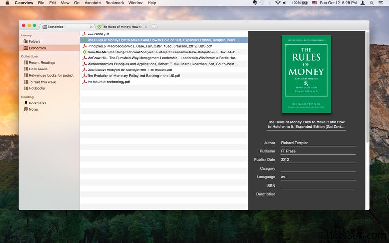 Clearview for Mac 1.8 破解版 - 优秀的多格式电子书阅读器