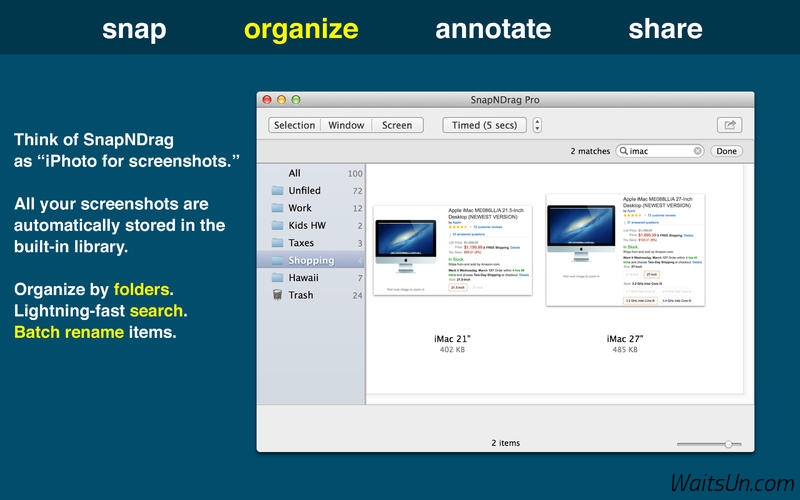 SnapNDrag Pro for Mac 4.1.4 序号版 - Mac上优秀的截图和管理工具