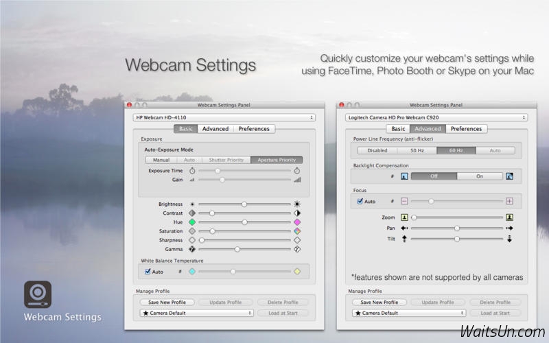 Webcam Settings for Mac 2.3 破解版 – 全方位设定USB webcam