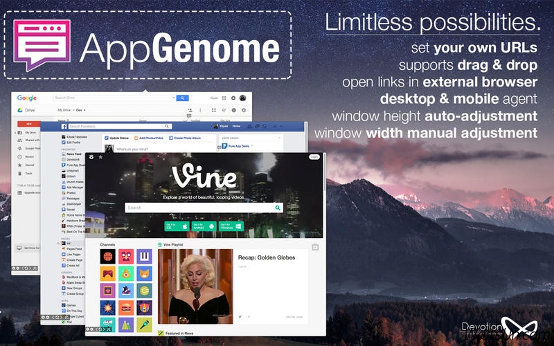 AppGenome for Mac 1.4 激活版 - 创建基于URL的应用