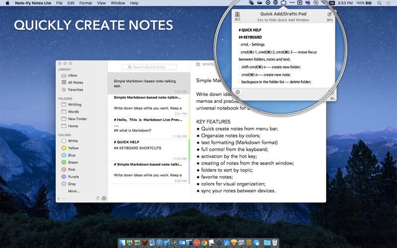 Note-Ify Notes for Mac 1.42 激活版 - 专注于写作的笔记应用程序