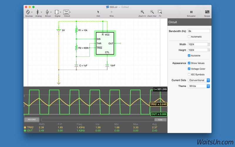 iCircuit for Mac 1.8.1 激活版 - Mac上强大的集成电路设计及模拟软件