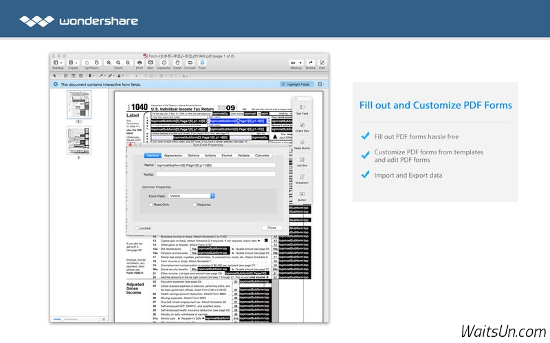 Wondershare PDF Editor Pro for Mac 5.4.6 序号版 - Mac上强大的PDF文件编辑工具