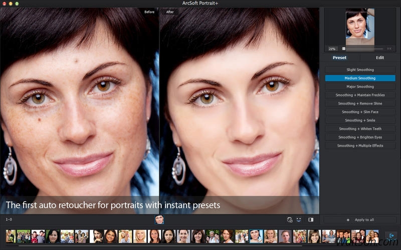 ArcSoft Portrait+ 3 for Mac 3.0.10062 破解版 - Mac 上强大的人像磨皮滤镜插件