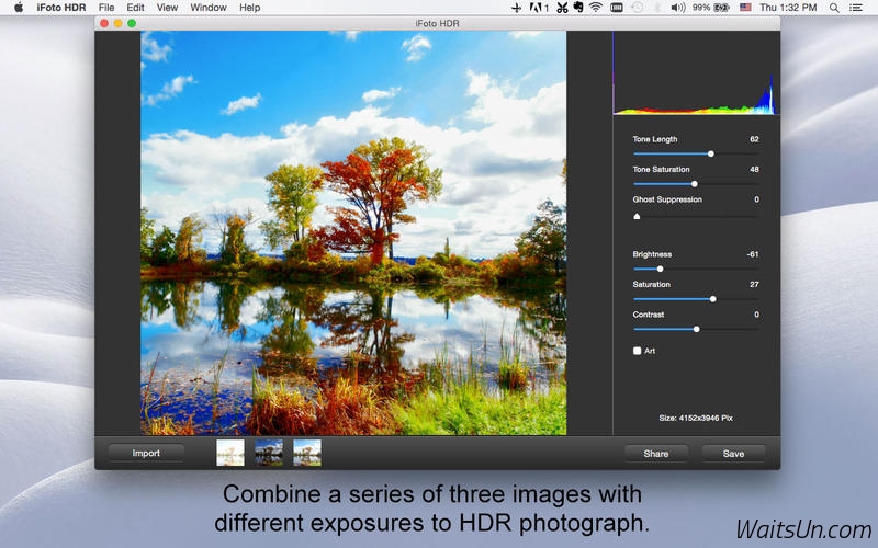 iFoto HDR for Mac 2.3 破解版 - 图像照片HDR工具