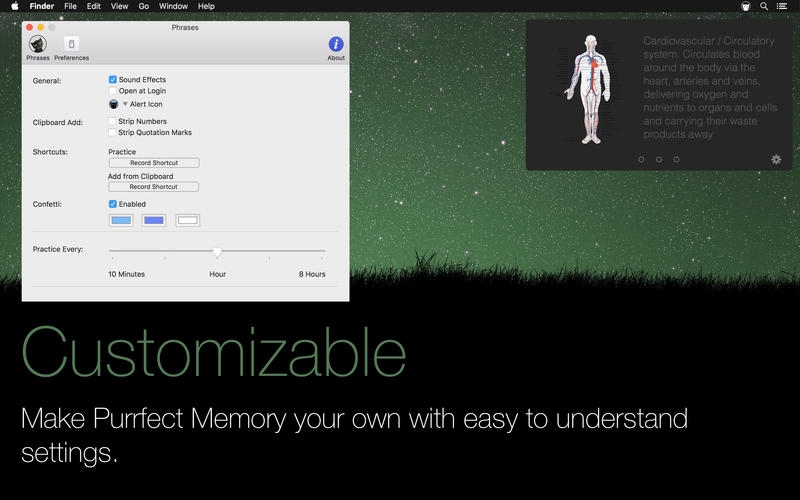 Purrfect Memory for Mac 1.03 破解版 - 实用的辅助记忆学习工具