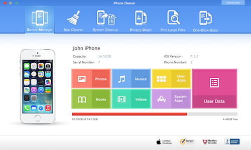 CleanMyPhone for Mac 3.9.6 序号版 - Mac上优秀实用的iPhone/iPad系统清理工具
