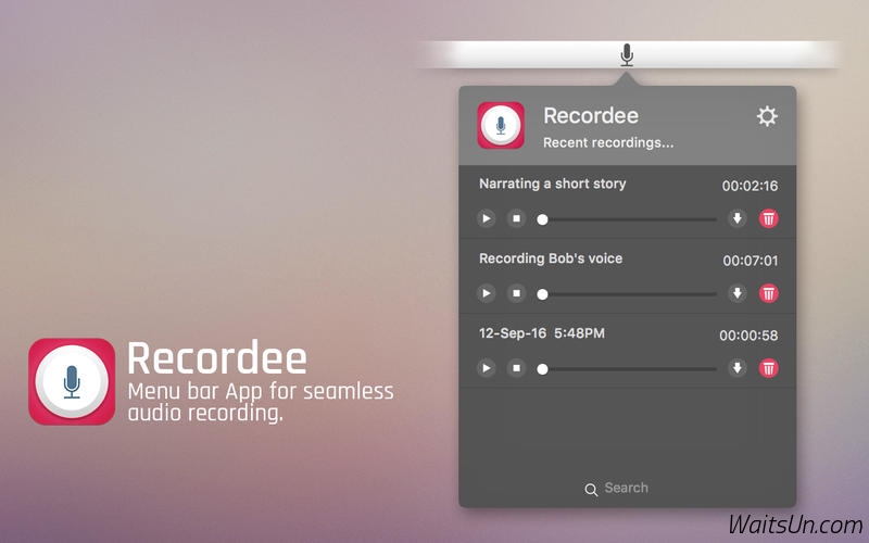 Recordee for Mac 1.0 激活版 - 优秀的录音工具
