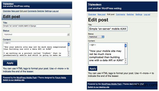 mobile version tools
