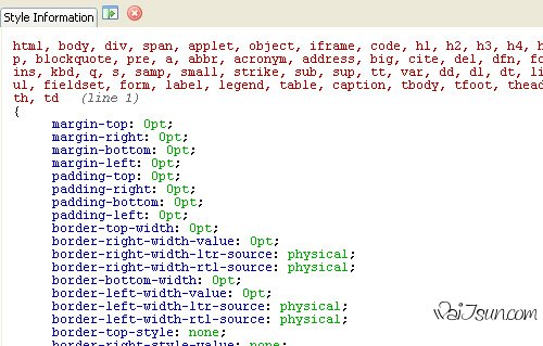 Reset-wd in The Principles Of Cross-Browser CSS Coding